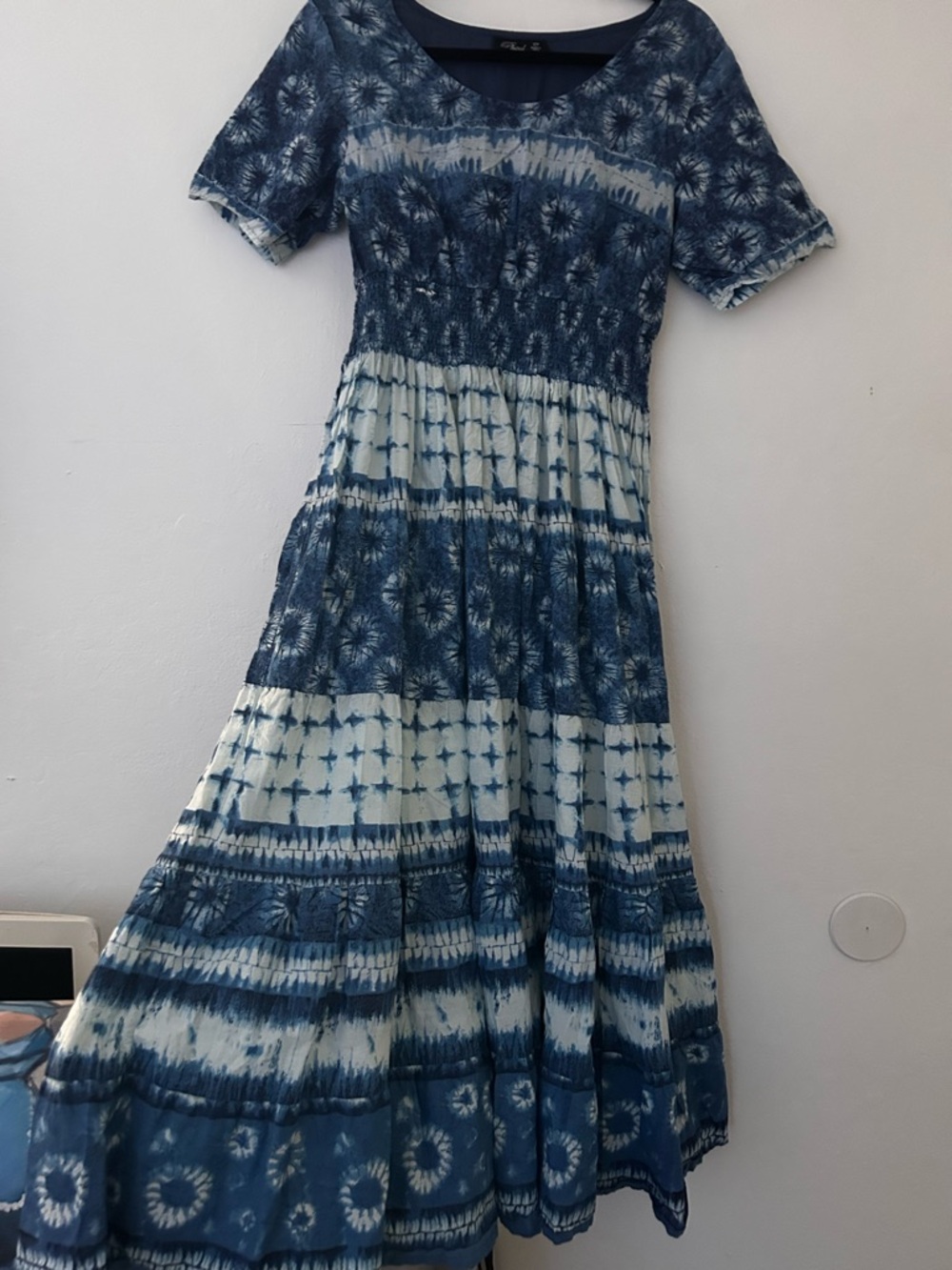 PHOOL Tie-Dye Blue Maxi Dress - Casual Women’s Summer Dress